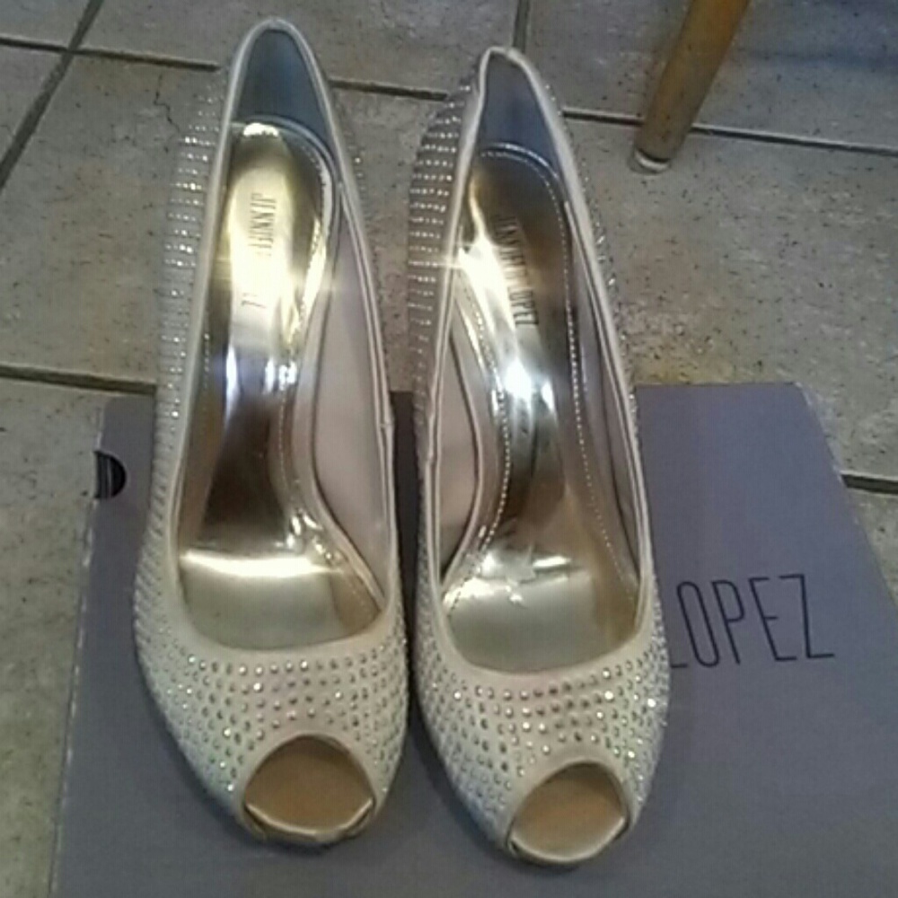 J Lo blingy heels